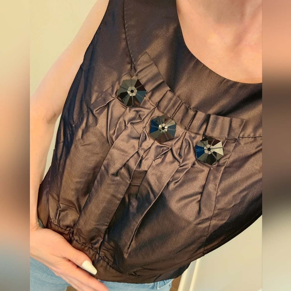 Louis Vuitton 100% Silk Sleeveless Top - SIZE 40 - Picture 9 of 11